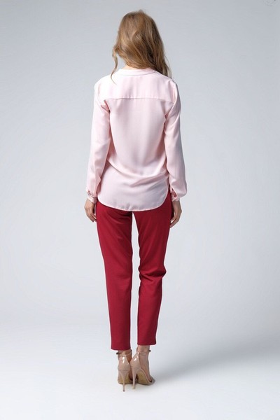 Изображение Блуза Pink V- вырез Коллекция "Нежность" Бордо 5
