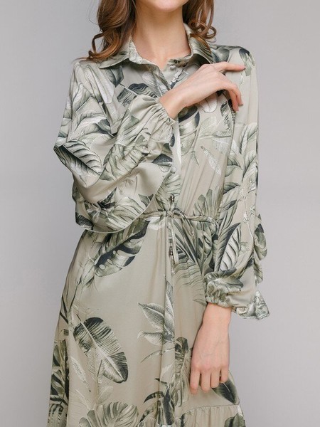Изображение Платье сзади рюша, из шелк сатина армани, коллекция Smart, от Pink 3