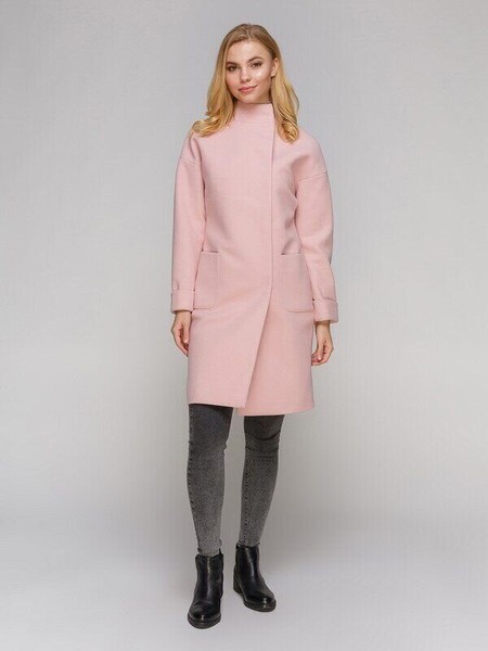 Изображение Пальто двубортное со стойкой, коллекция - Элегия, от Pink 2