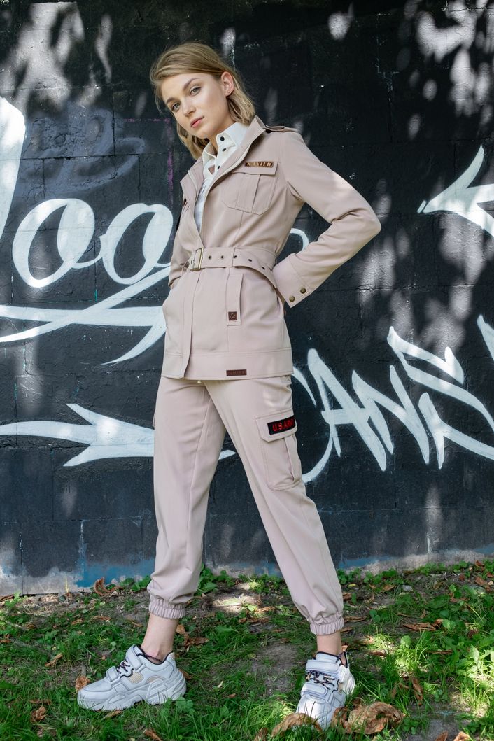 Изображение Жакет из костюмной ткани, коллекция Military, от Pink 4