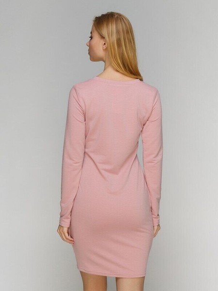 Изображение Платье с завязкой, из трикотажа - двухнитка, коллекция Элегия, от Pink 2