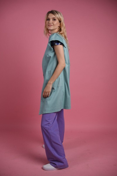 Изображение Жилет - платье с накладными карманами из котона 4