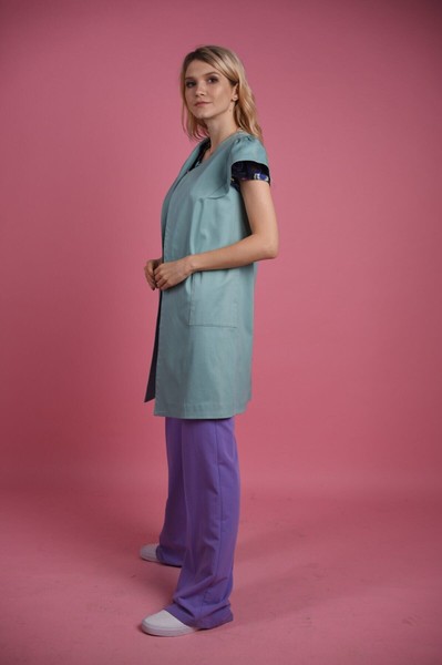 Изображение Жилет - платье с накладными карманами из котона 6