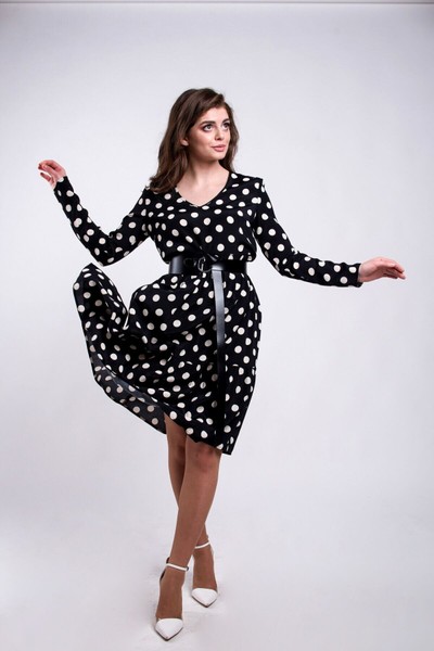 Изображение Платье декорировано рюшей, коллекция Модерн, от Pink 1