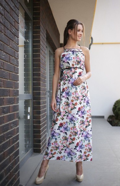 Изображение Платье макси, в стиле Бохо, коллекция Магнолия, от Pink 1