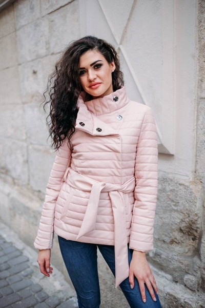 Изображение Куртка Pink с поясом Коллекция "Осень" Бордо 1