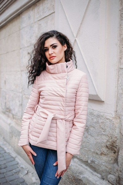 Изображение Куртка Pink с поясом Коллекция "Осень" Бордо 3