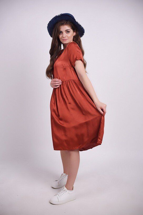 Фото Сукня з кишенями вільна, тканина віскоза, МАК 3