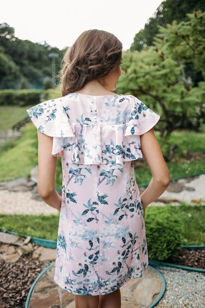 Изображение Платье рюши от кокетки Pink Коллекция "Магнолия" Белый 3