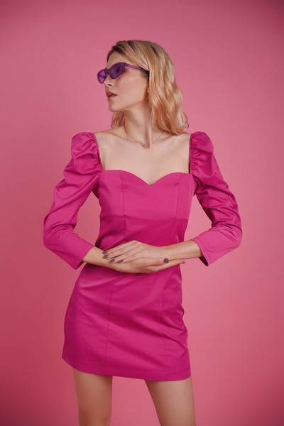 Изображение Платье мини квадратный вырез, коллекция "Элиза", от Pink 1