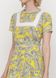 Платье из льна коллекция Тоскана, Жёлтый, L, ЛІТО, КОЛ,,,ТОСКАНА,,, сукні, СК, Сукня льон принт з мереживом, колекція "Тоскана", від Pink, жовтий, 4820000171472, 2019