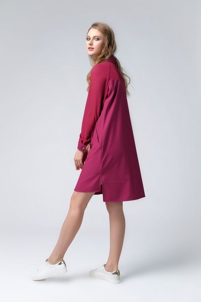 Изображение Платье-рубашка креп-шифон Коллекция "Комфорт", от Pink 2