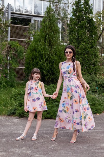 Изображение Платье цветы шифон, коллекция "Акварель", от Pink 3