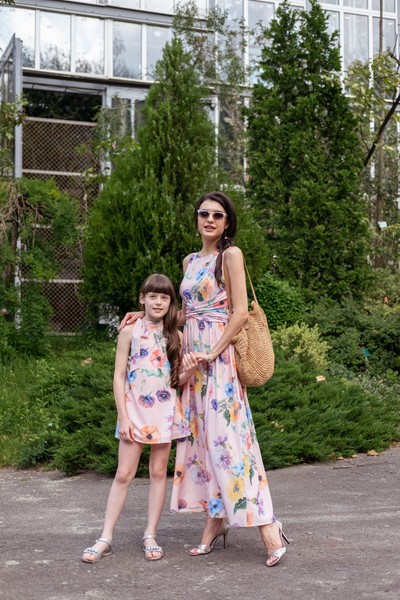 Изображение Платье цветы шифон, коллекция "Акварель", от Pink 1
