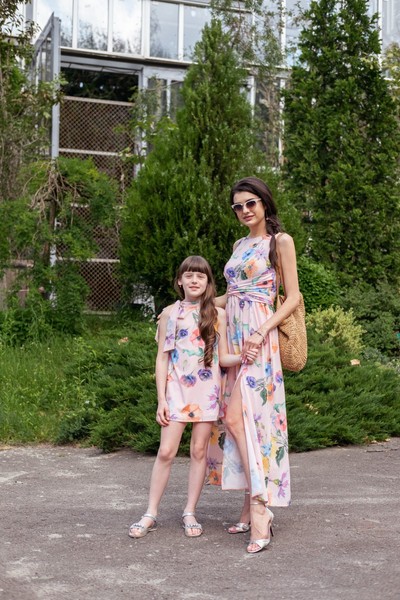 Изображение Платье цветы шифон, коллекция "Акварель", от Pink 2