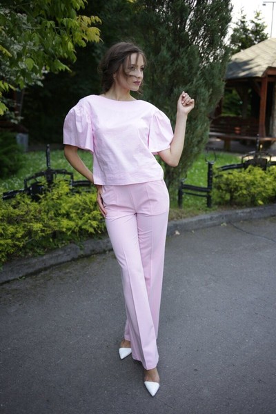 Изображение Блуза присообранный рукав Pink Коллекция "Магнолия"Сиреневый 1