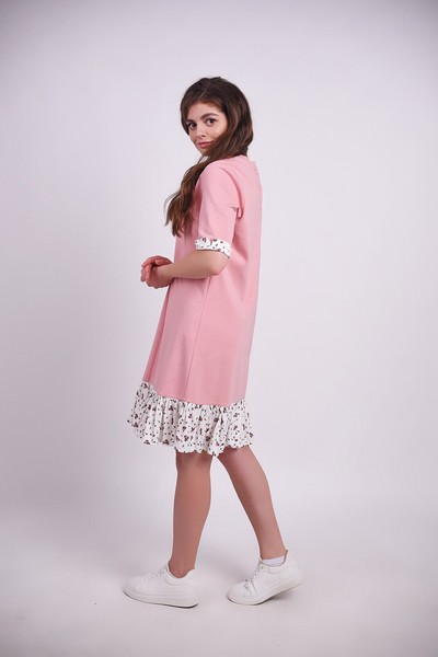 Изображение Платье прямое, низ рюша, коллекция Spring Wood, от Pink 3