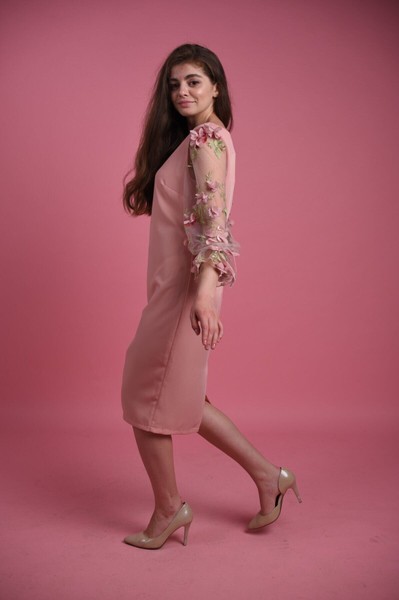 Изображение Платье в стиле Бохо, рукав шифон, коллекция "Нежность", от Pink 5