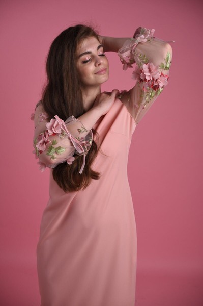 Изображение Платье в стиле Бохо, рукав шифон, коллекция "Нежность", от Pink 4