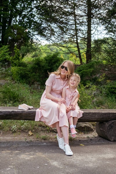 Изображение Платье лен креп, коллекция "Акварель", от Pink 3