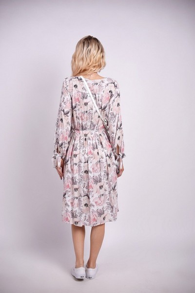 Фото Сукня міді вільного силуету з рюшами і V-подібним вирізом, FLIRT 4