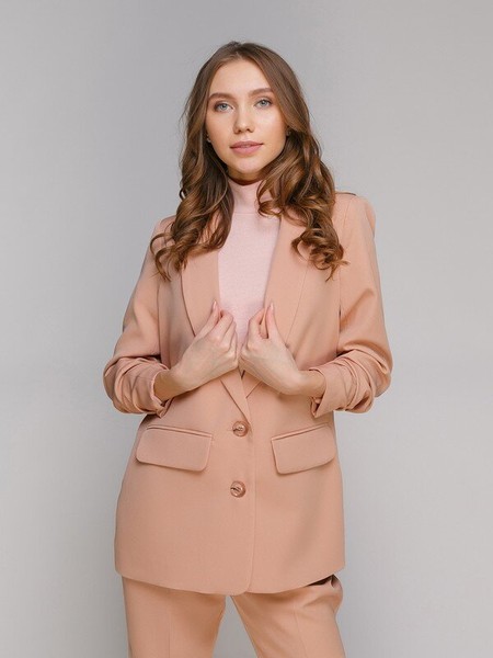 Изображение Жакет сборнный рукав из костюмной ткани, коллекция Smart casual от Pink 1