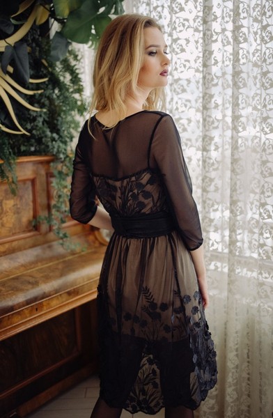 Изображение Платье в коктейльном стиле, черного цвета, коллекция "Блеск", от Pink 2
