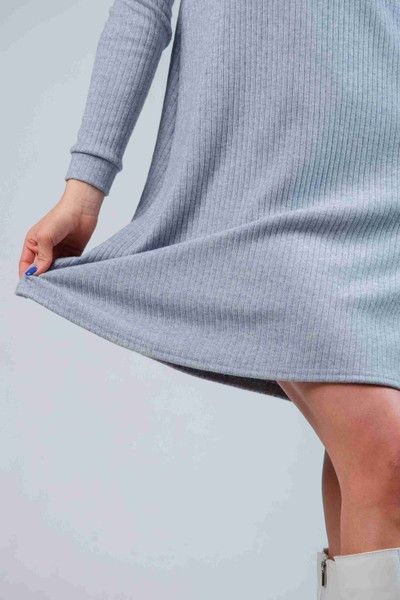 Фото Trapezkleid warm im Rippenmuster 5