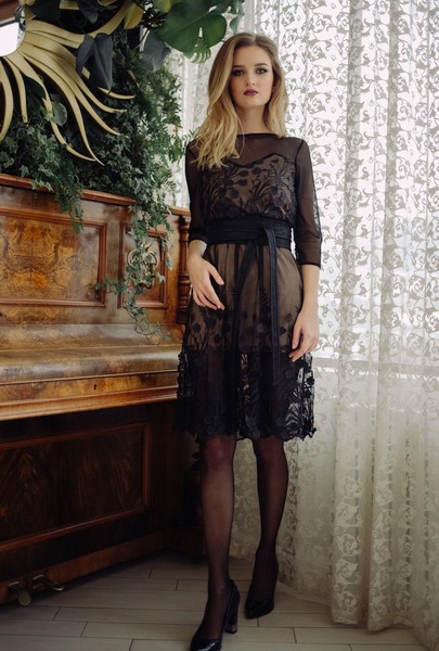 Изображение Платье в коктейльном стиле, черного цвета, коллекция "Блеск", от Pink 1