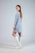 Trapezkleid warm im Rippenmuster, Blau, ХХS