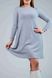 Trapezkleid warm im Rippenmuster, Blau, ХХS