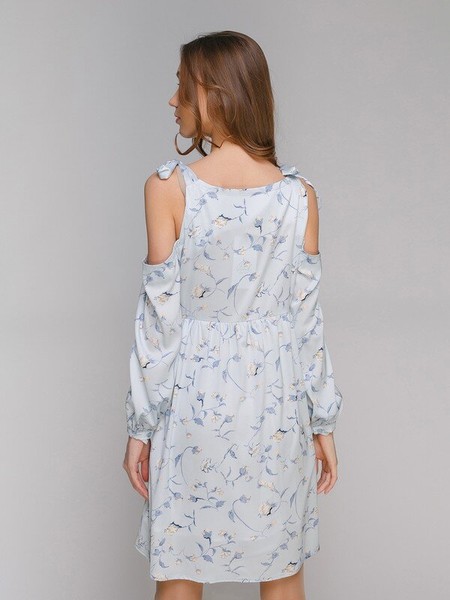 Изображение Платье на завязки, ткань шелк-сатин, из коллекции Богема, от Pink 2